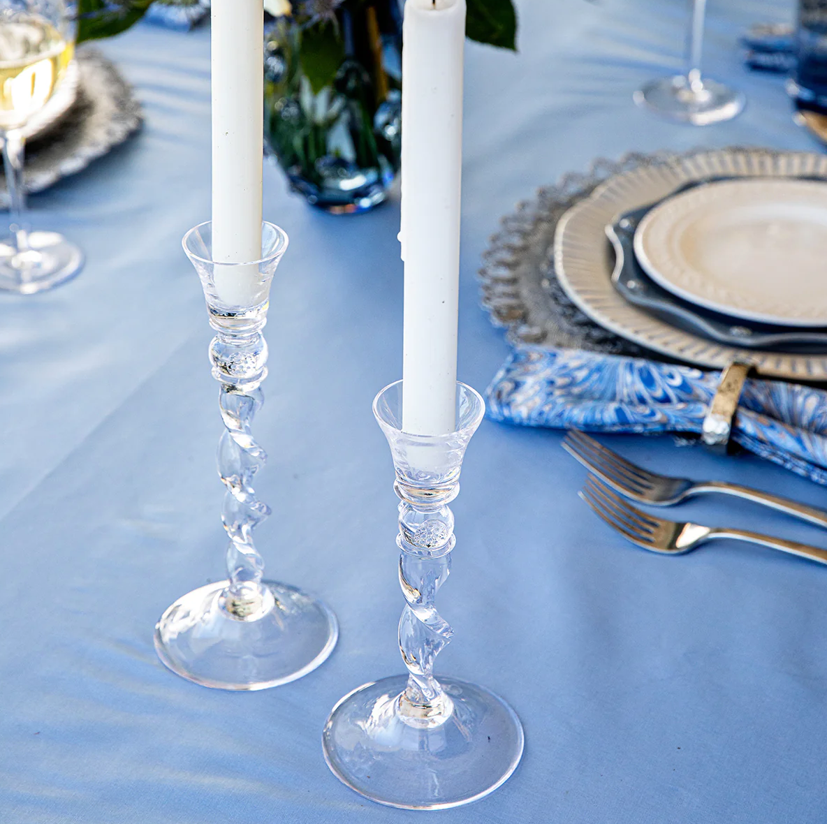 Berry Spiral Small Candlestick Pair