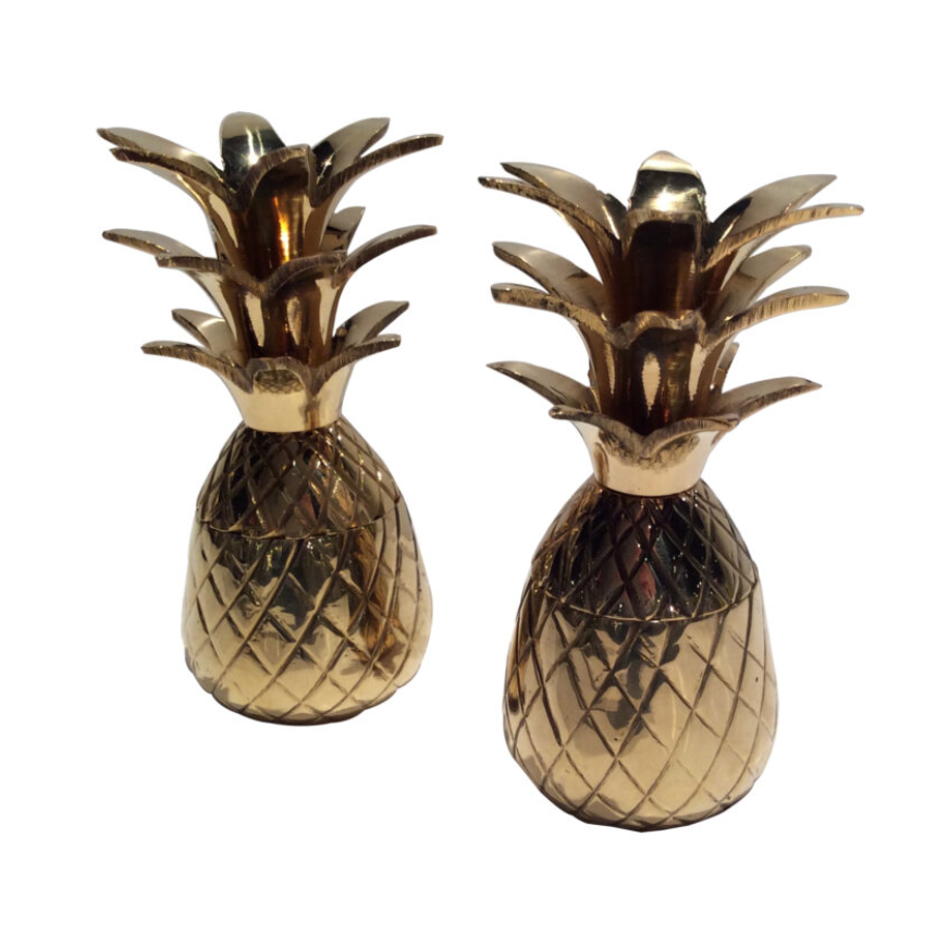 Brass Pineapple Trinket Box