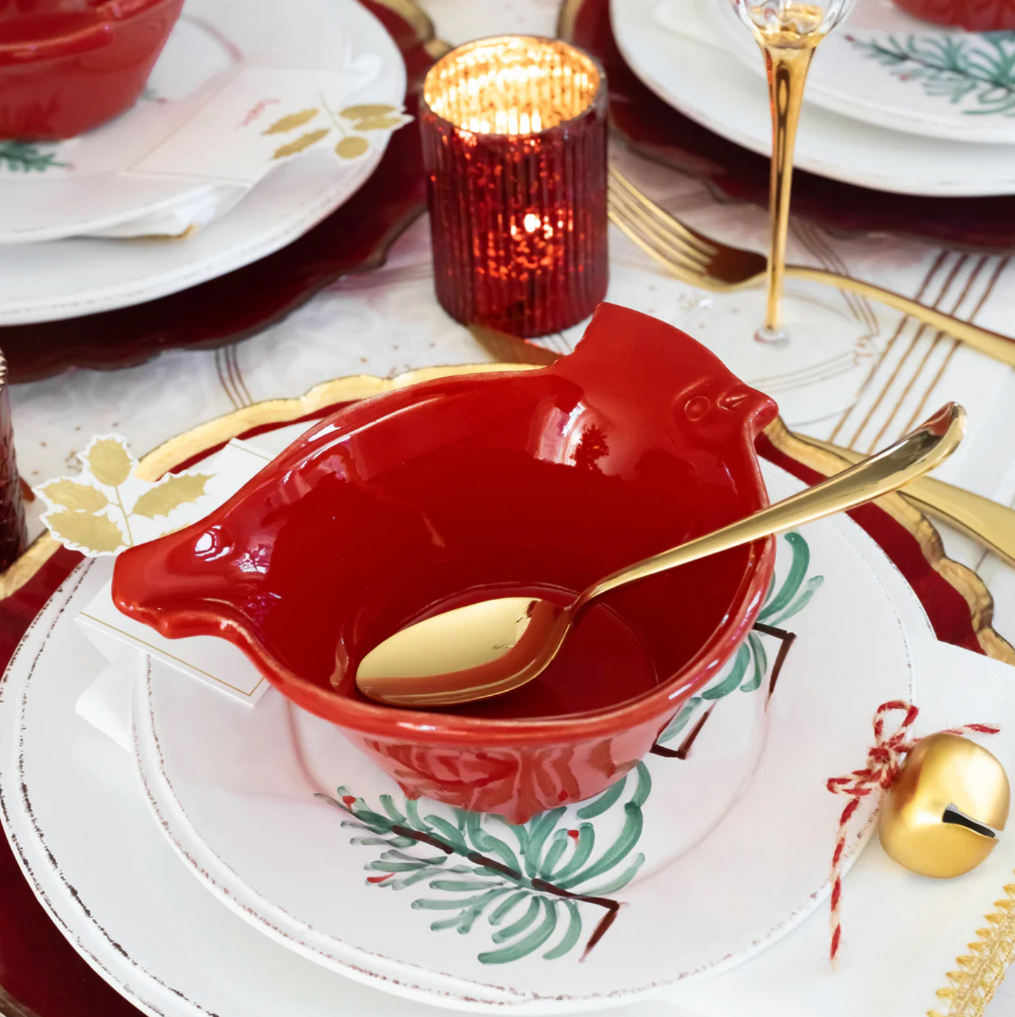 Red Bird Dipping Bowl