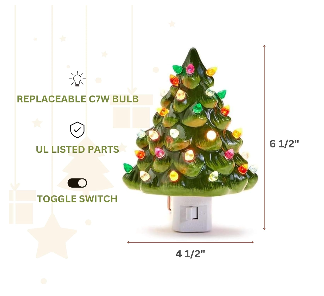 Vintage Christmas Tree Nightlight