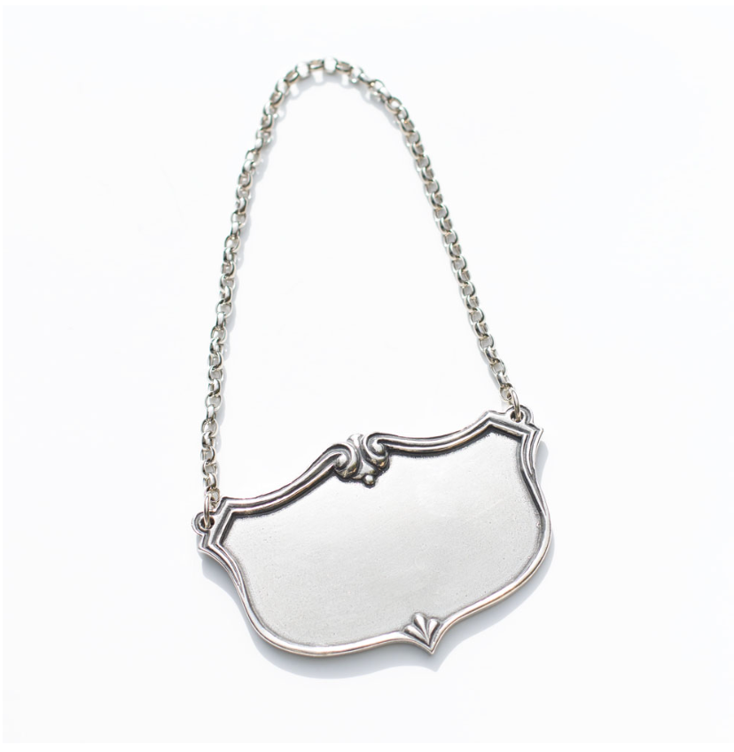 Pewter Decanter Label