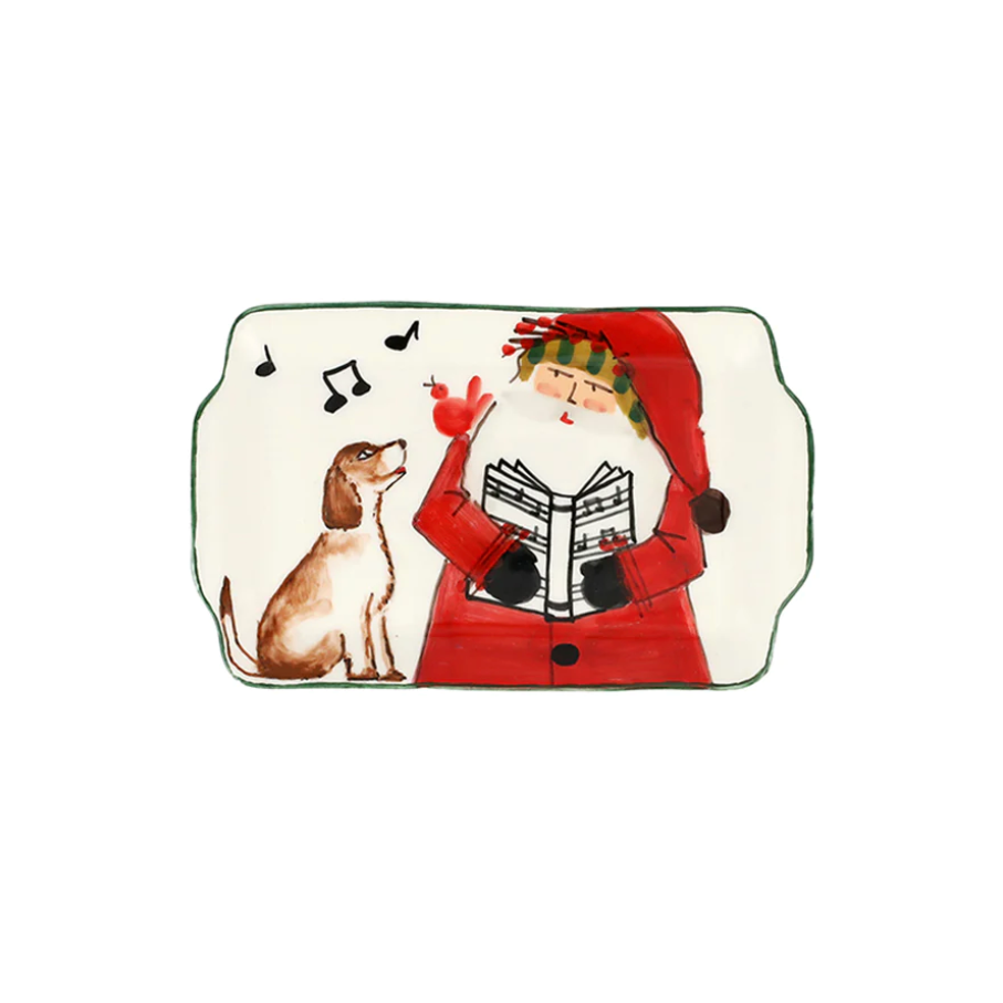 Santa with Dog Plate