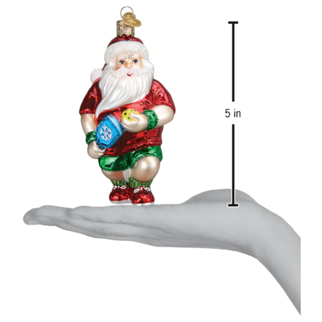 Pickleball Santa Ornament