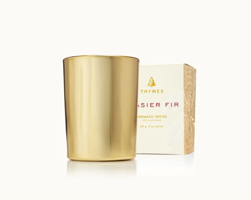 Frasier Fir Gold Votive Candle
