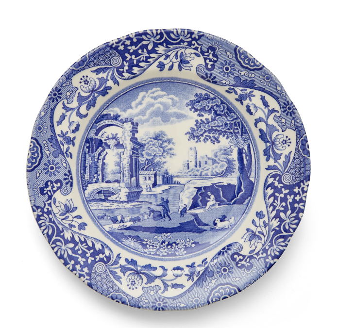 Blue Italian Salad Plate Set of 4