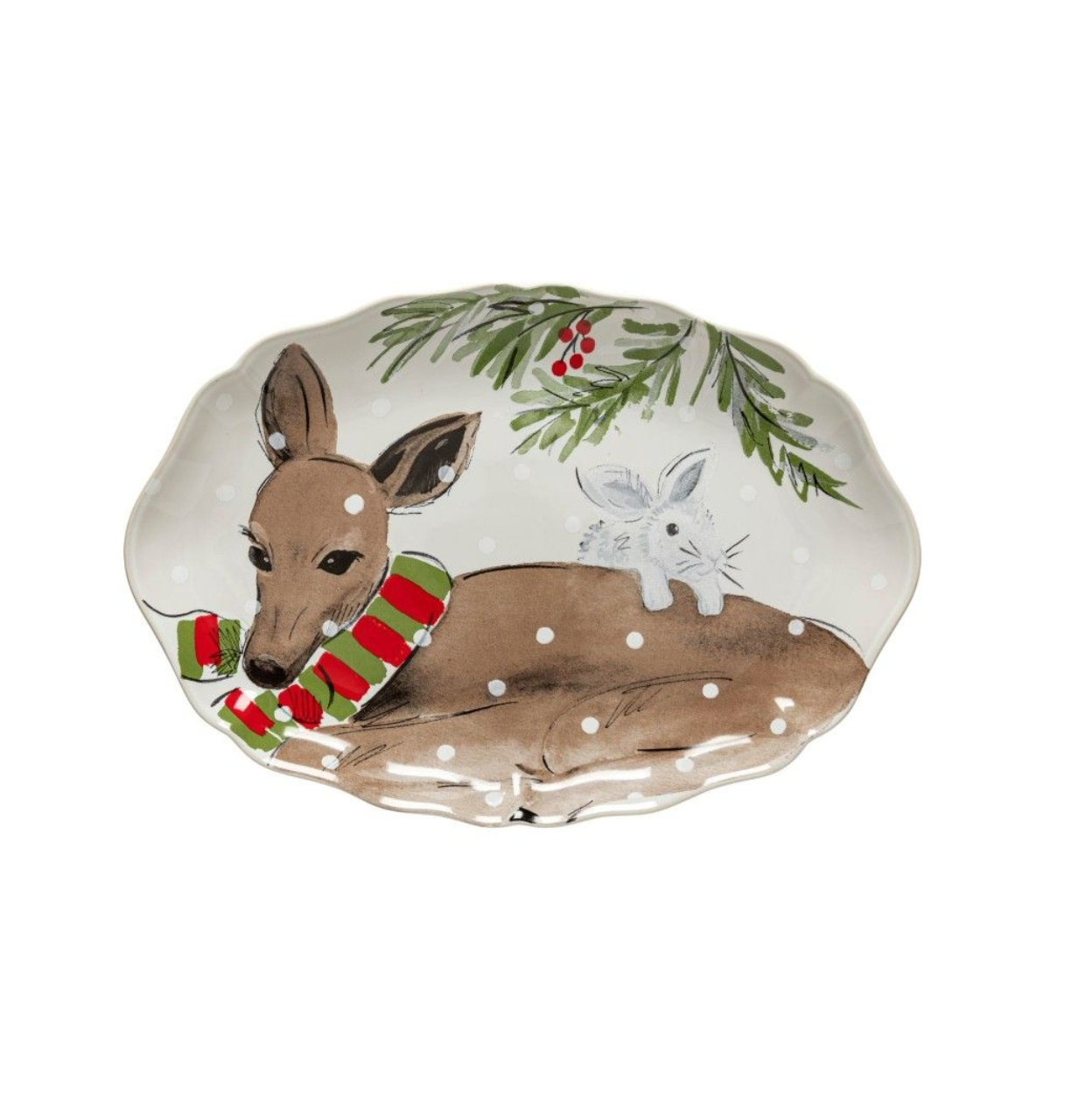 Deer Friends Oval Platter