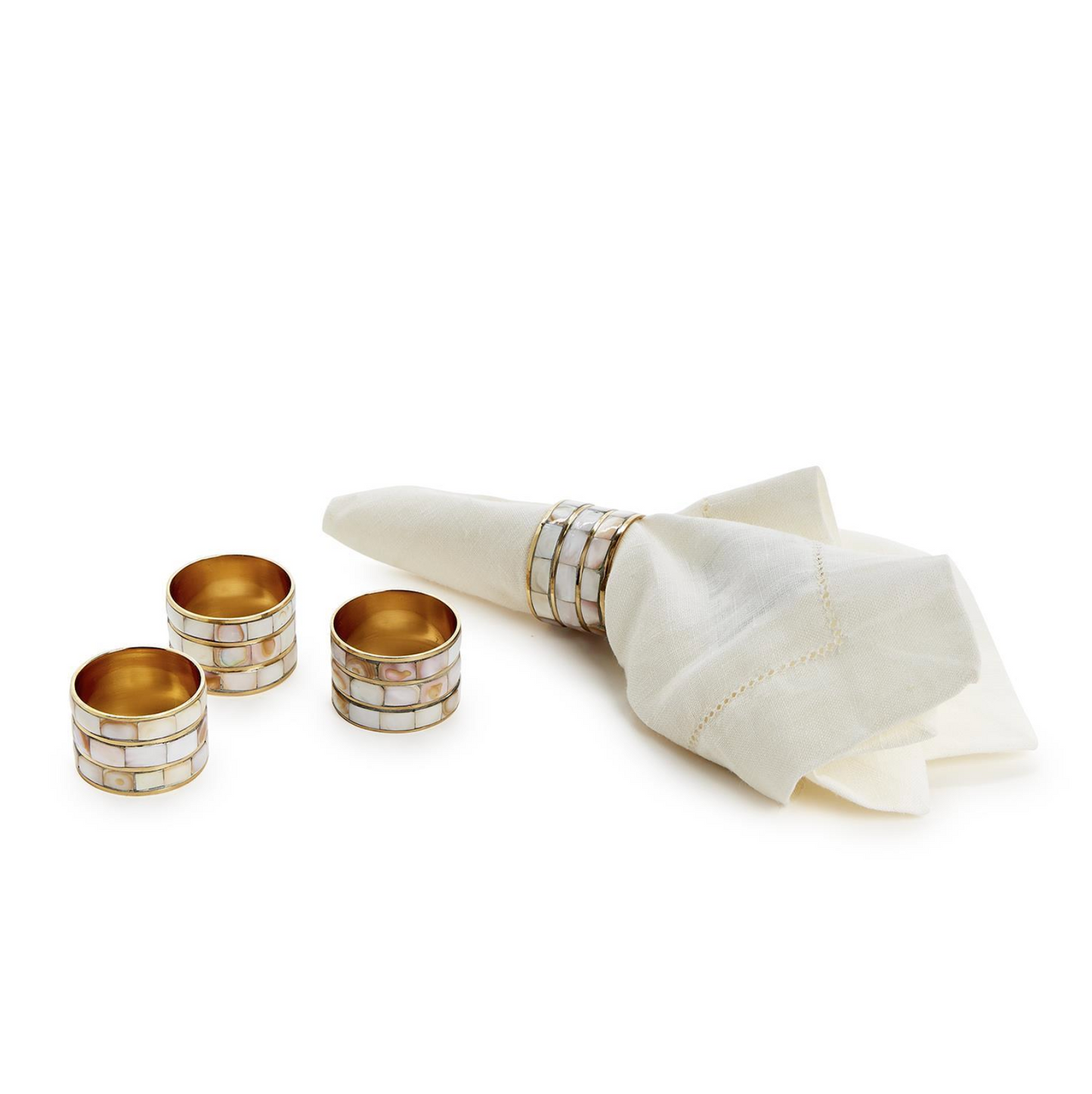 Mother of Pearl Napkin Ring S/4