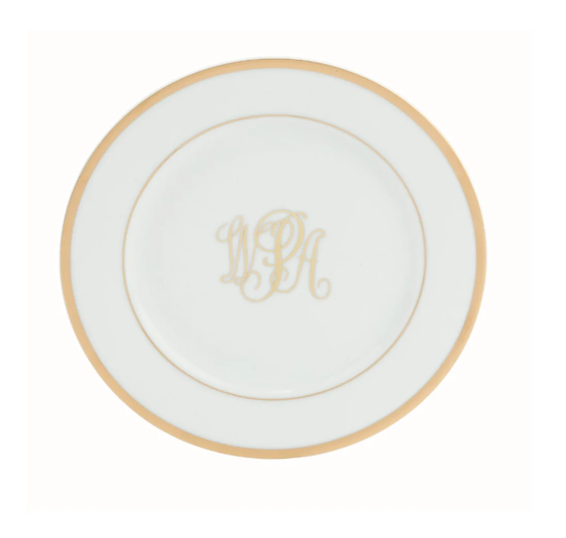 Signature Gold Monogram Bread and Butter
