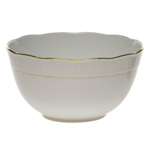 Golden Edge Round Bowl