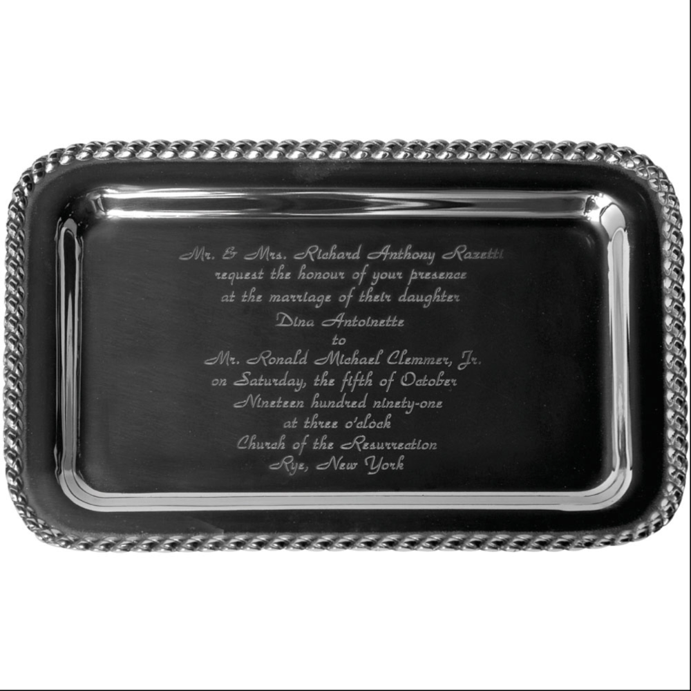 Masthead Engraved Invitation Tray