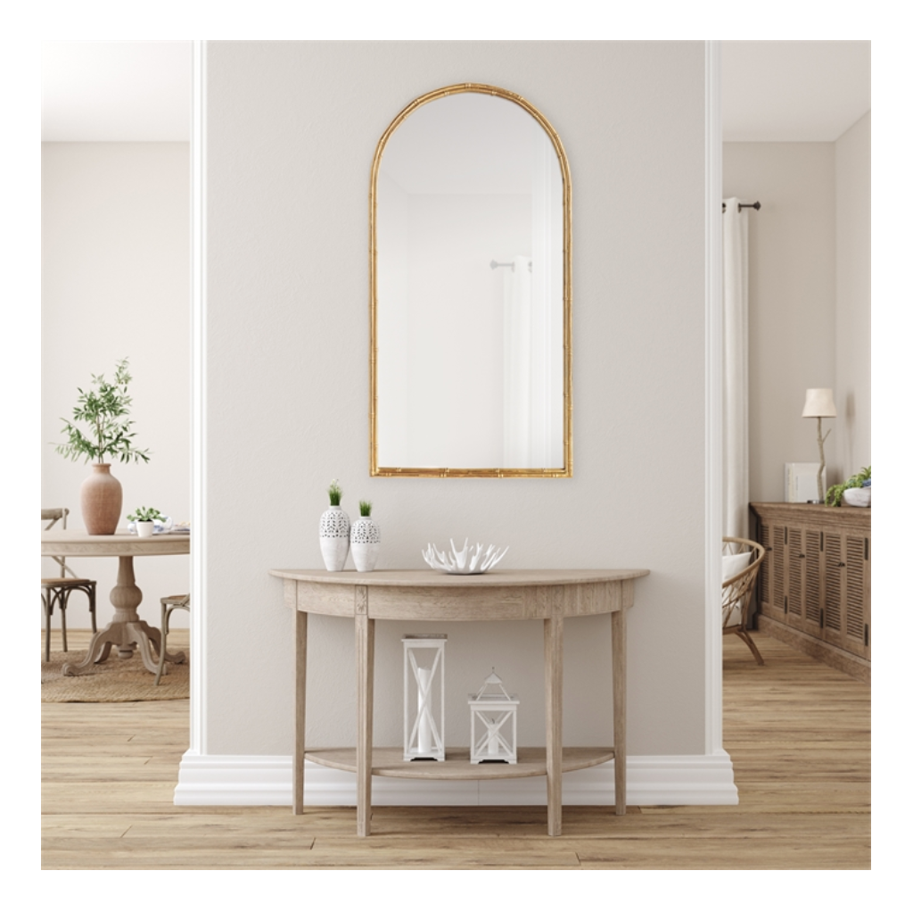Daphne Bamboo Arched Mirror