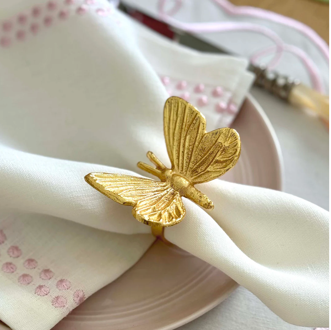 Butterfly Napkin Ring Set