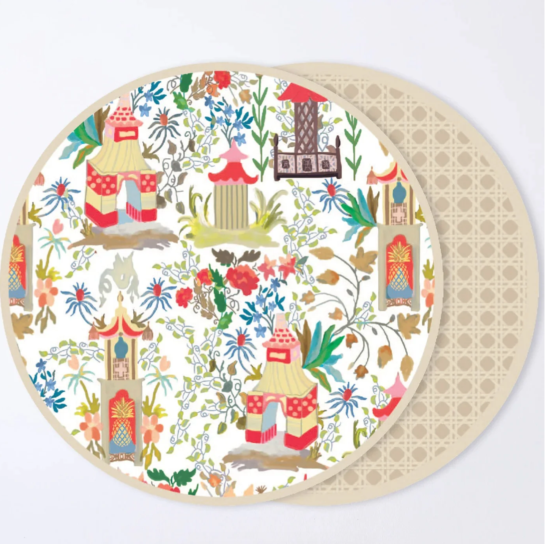 Vida Pagoda Placemats S/4, Reversible