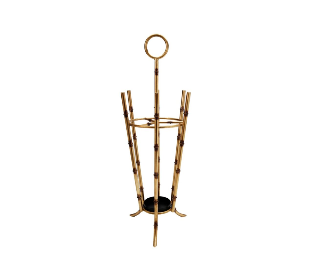 Bamboo Gold Umbrella Stand