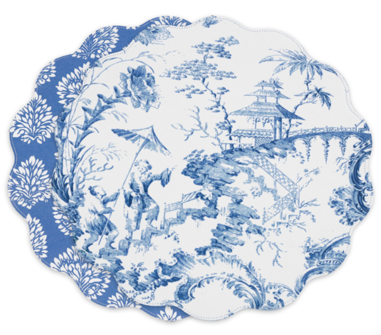 Vida Chinoiserie Round Placemats, S/4