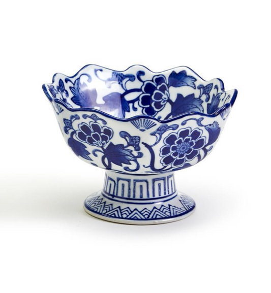 Scalloped Edge Footed Bowl