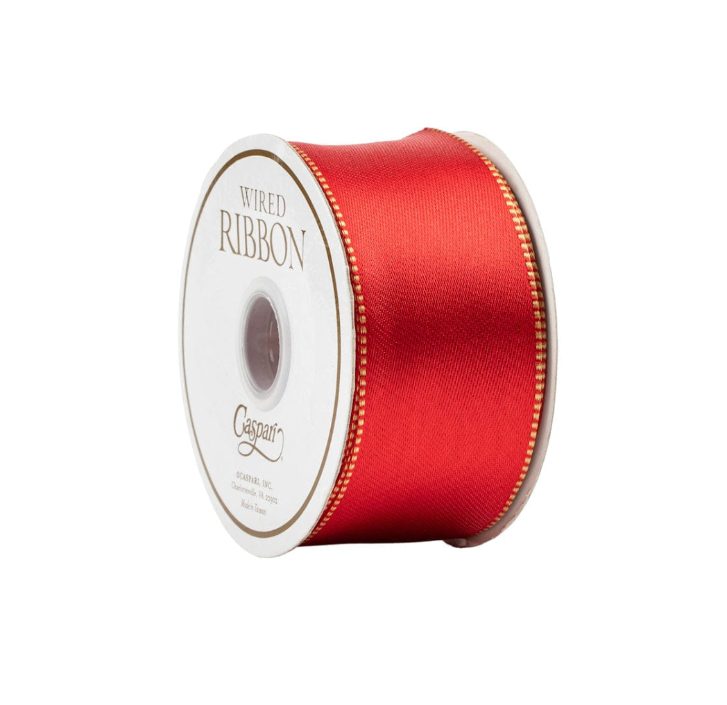 Red & Gold Reversible Wired Ribbon