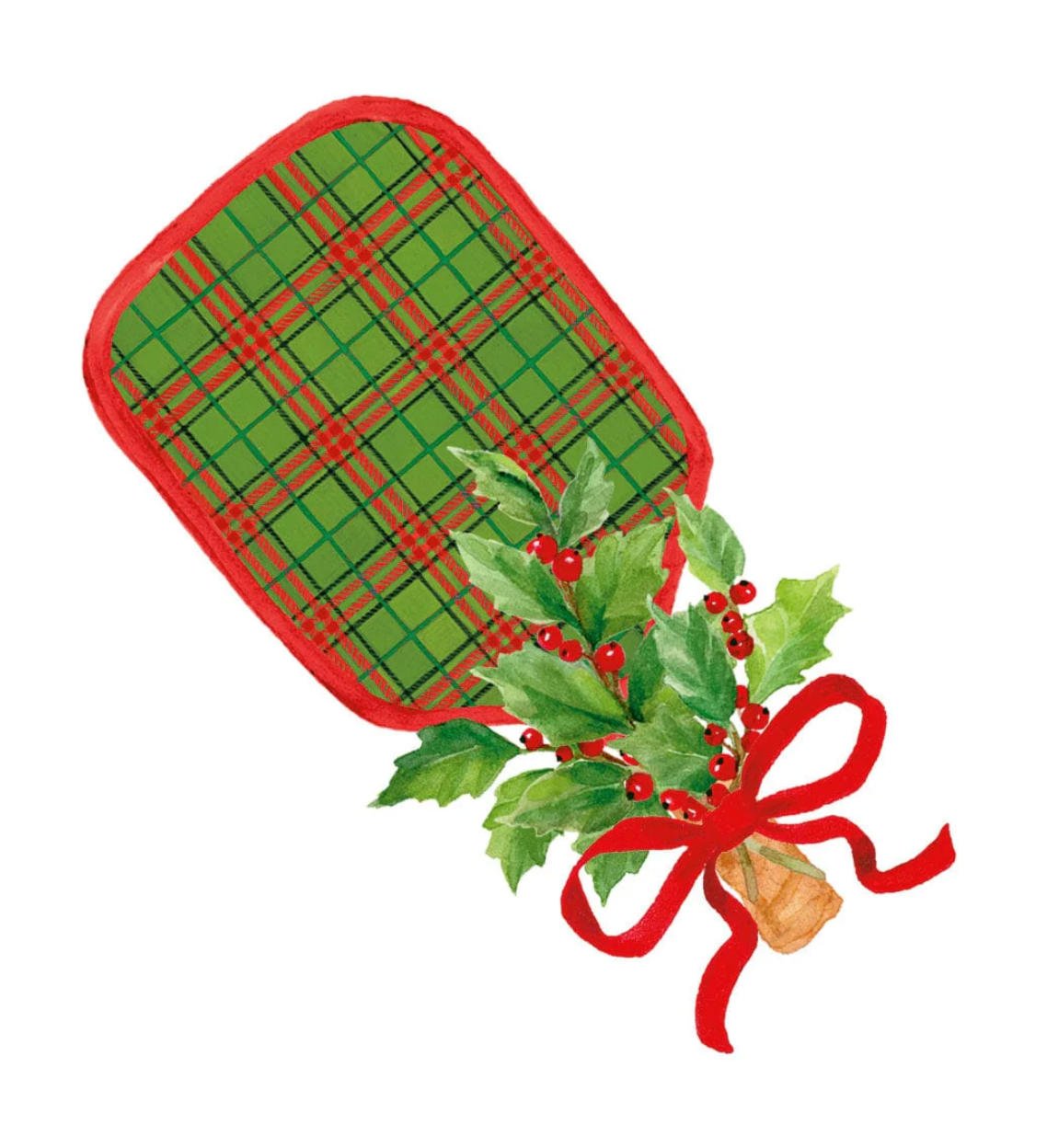 Pickleball Plaid Paddle Gift Tags