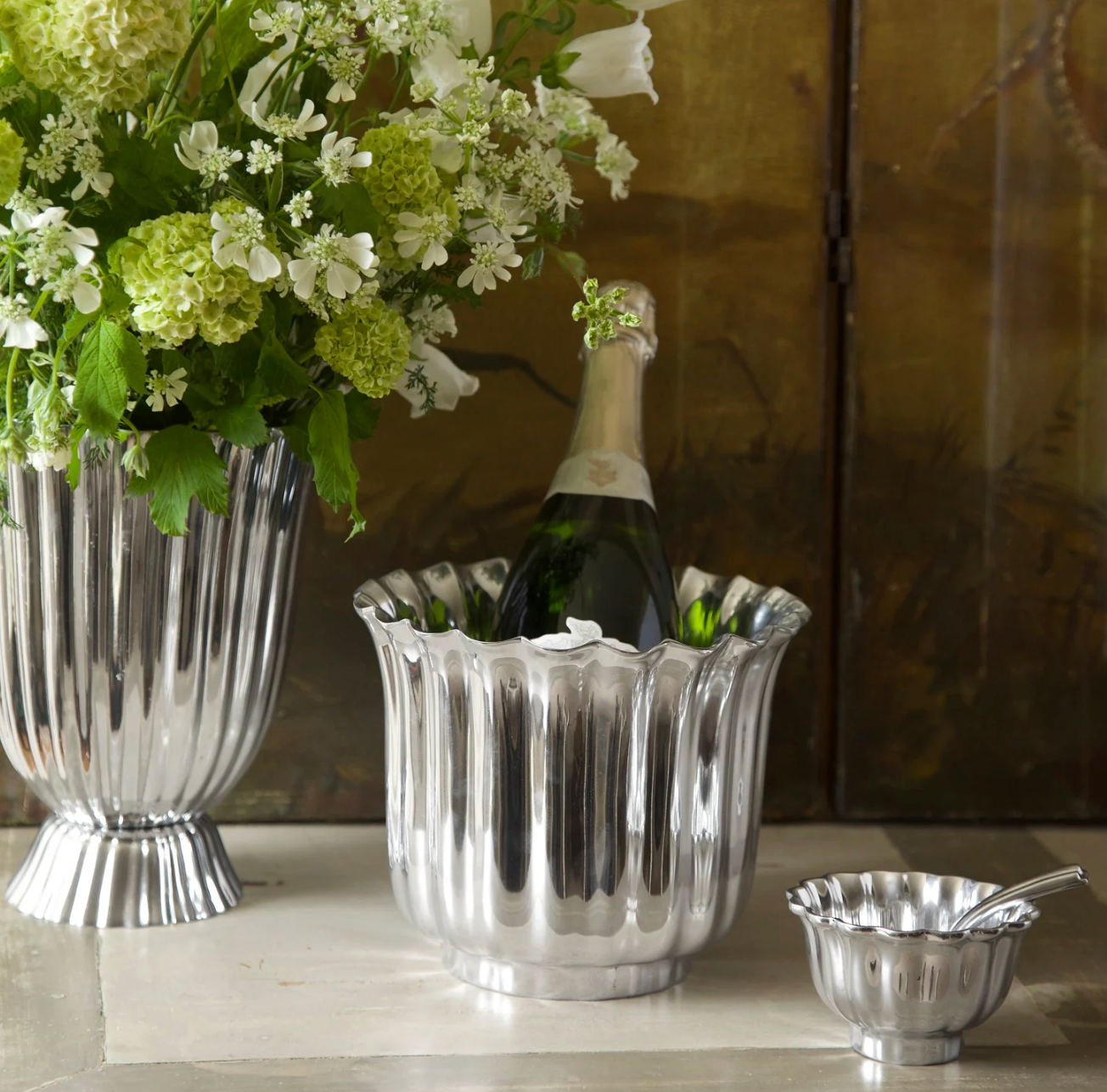 Vintage Fluted Ice Bucket