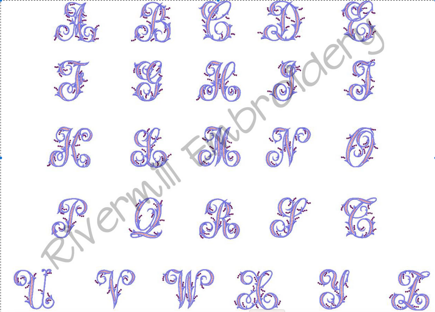 Embroidery Margie Font