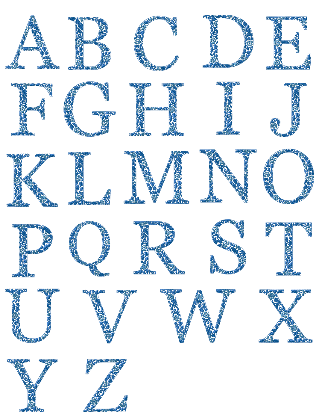Embroidery Chinoiserie Font
