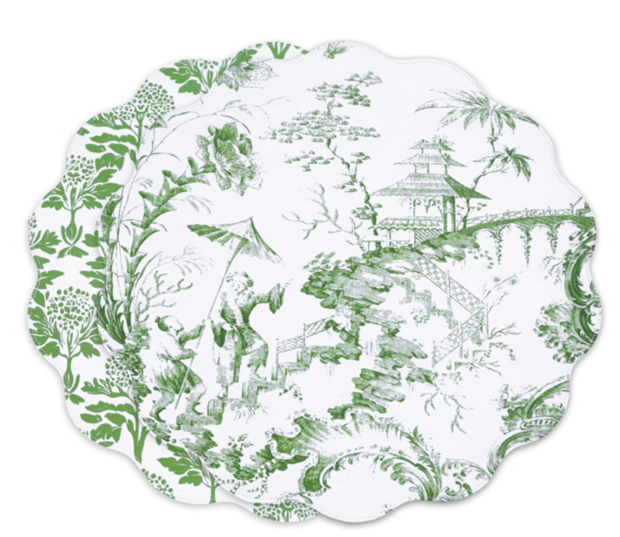 Vida Chinoiserie Round Placemats, S/4