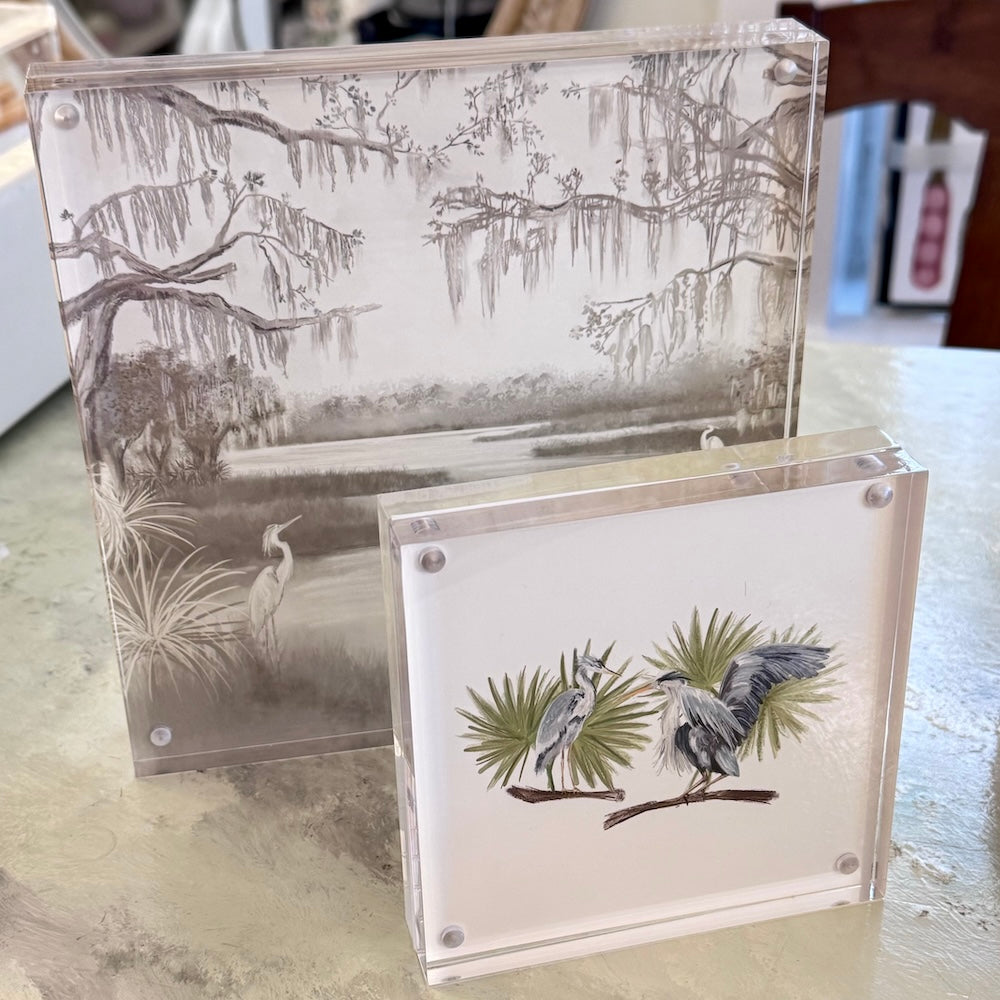 "Sepia Marsh" Acrylic Art Block