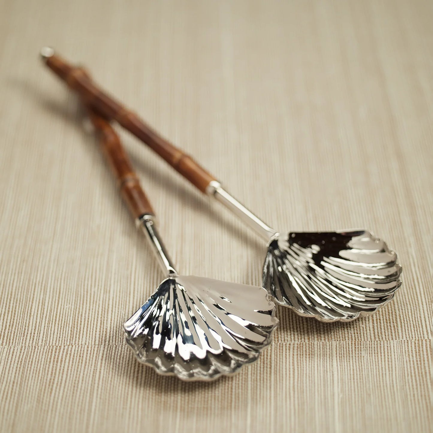 Bamboo and Nickel Server Set