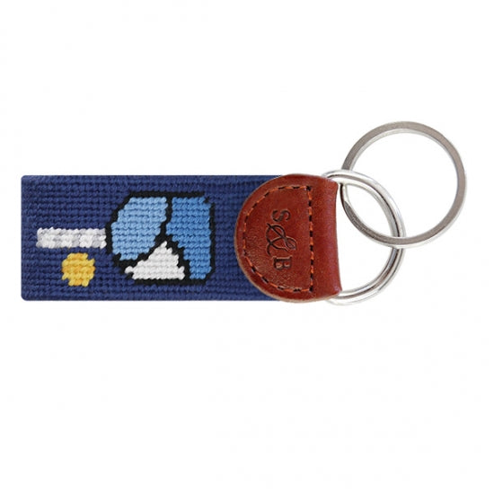 Pickle Ball Needlepoint Key Fob
