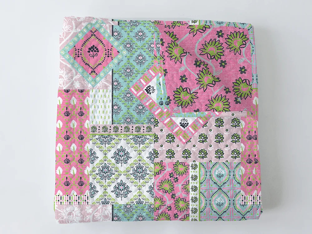 Laramie Patchwork Baby Quilt-Green