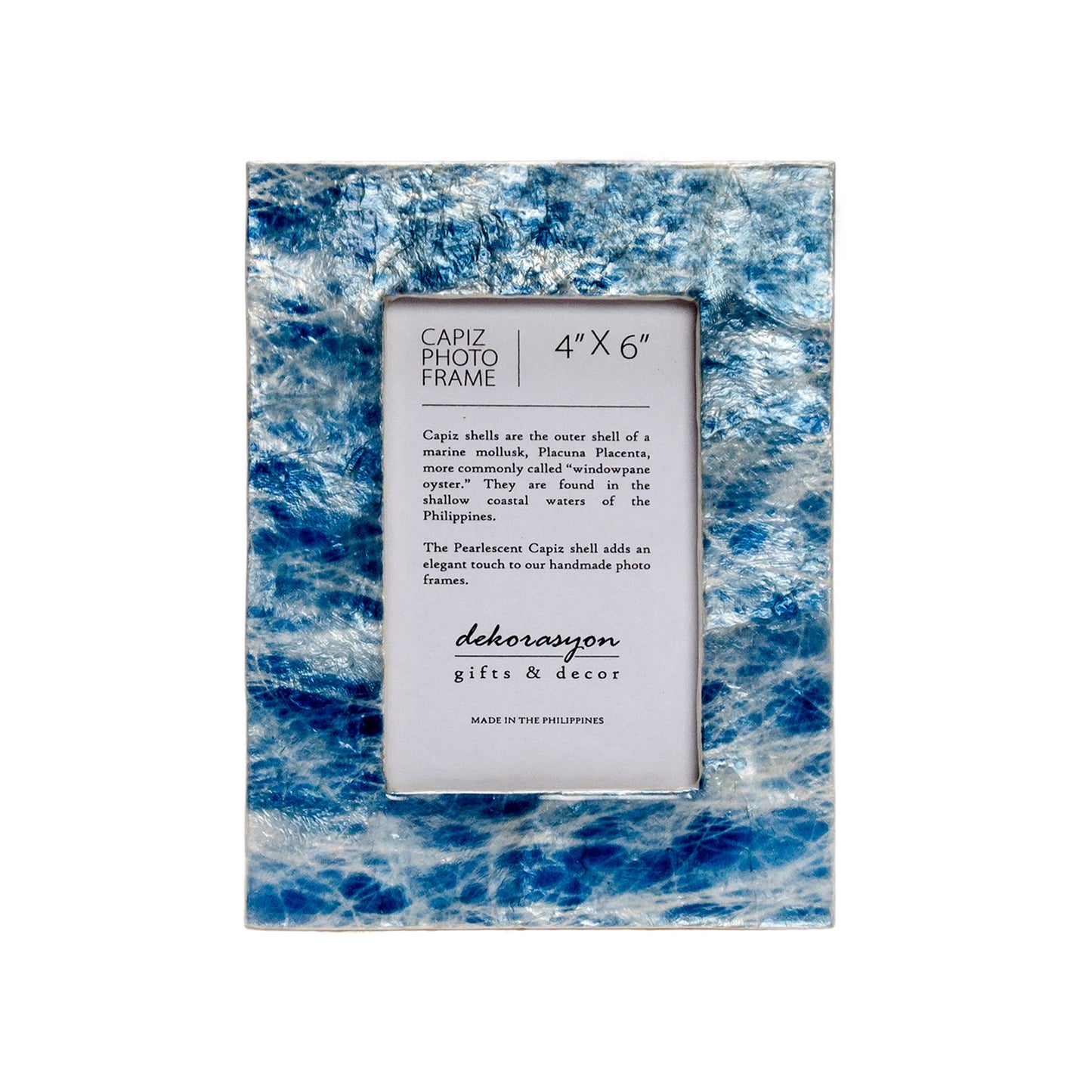 Capiz Swirl 4x6 Picture Frame
