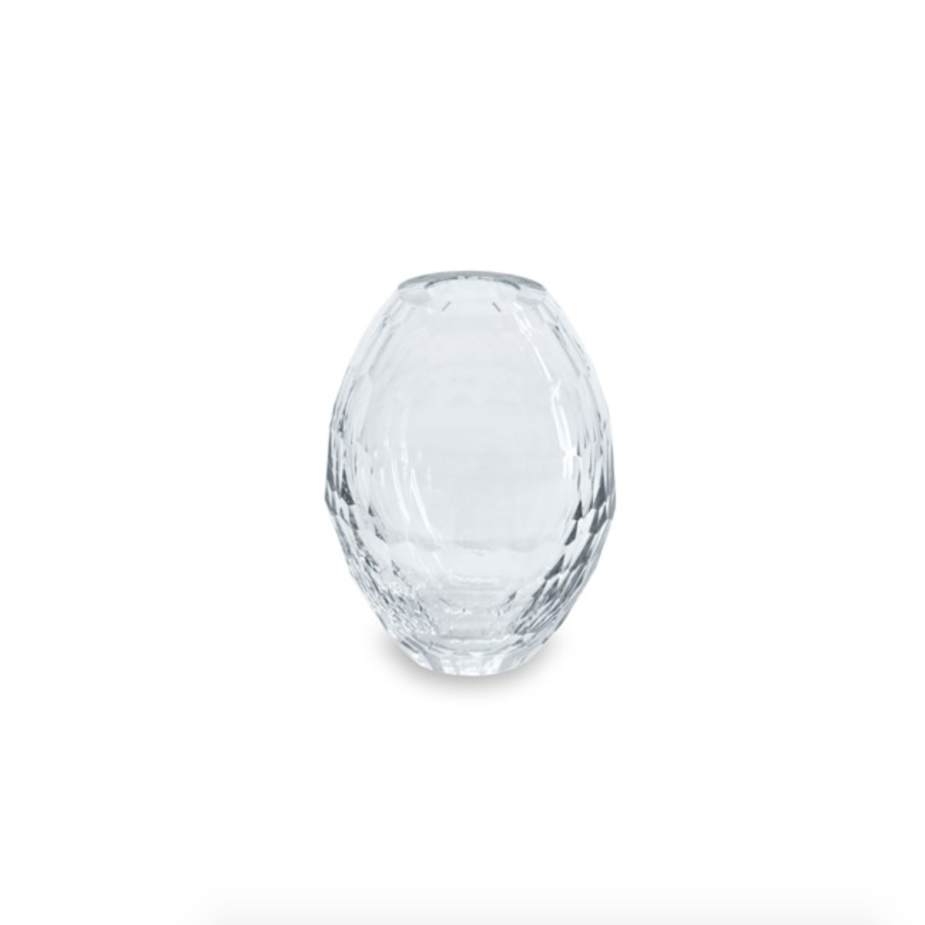 Glass Faceted Bud Vase