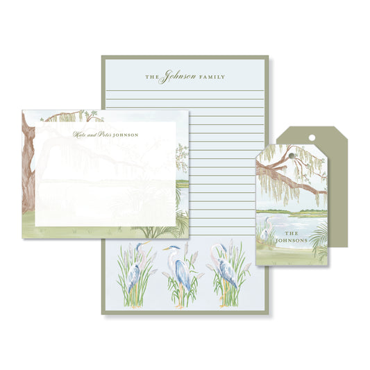 Heron Marsh Stationery Set