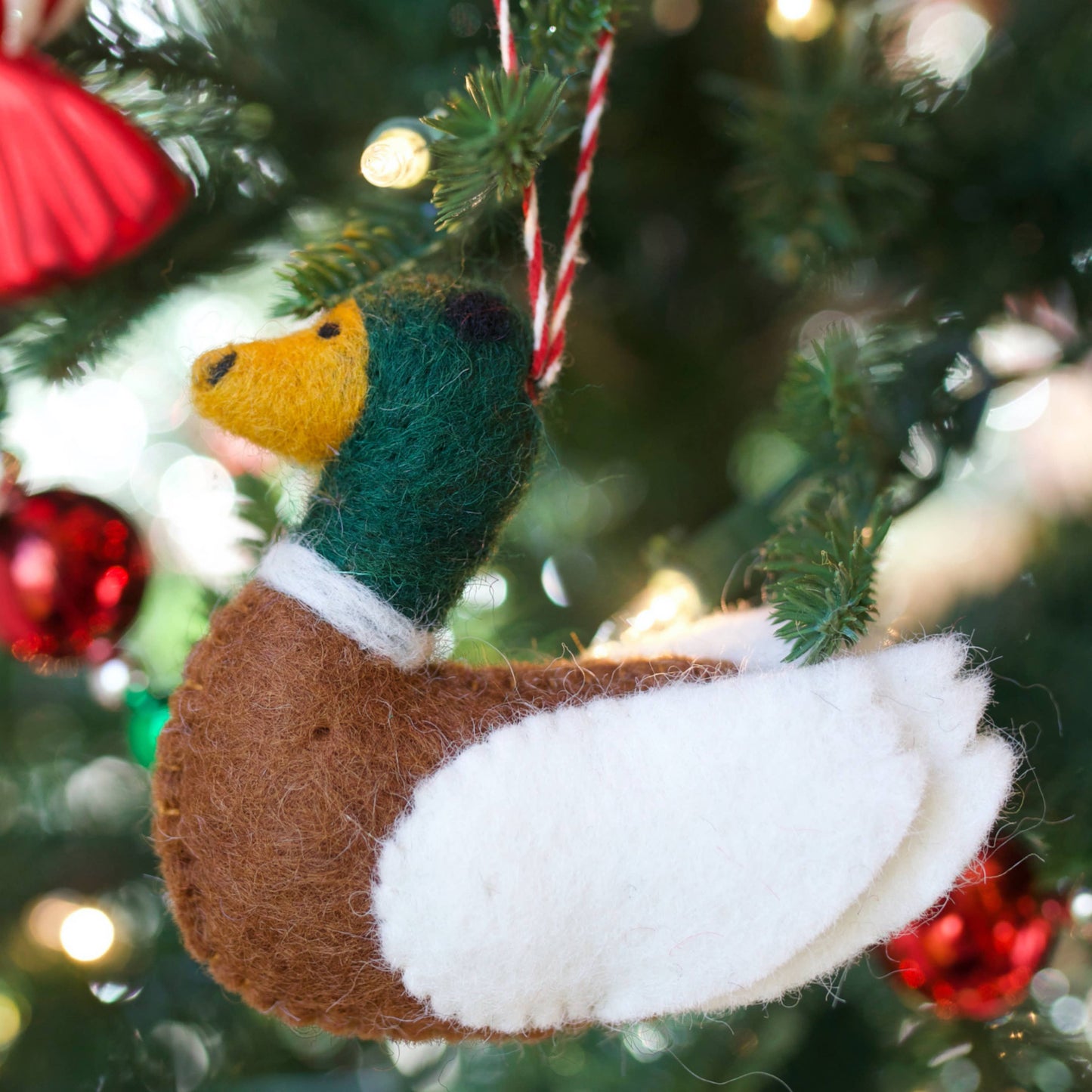 Mallard Duck Felt Wool Christmas Ornament