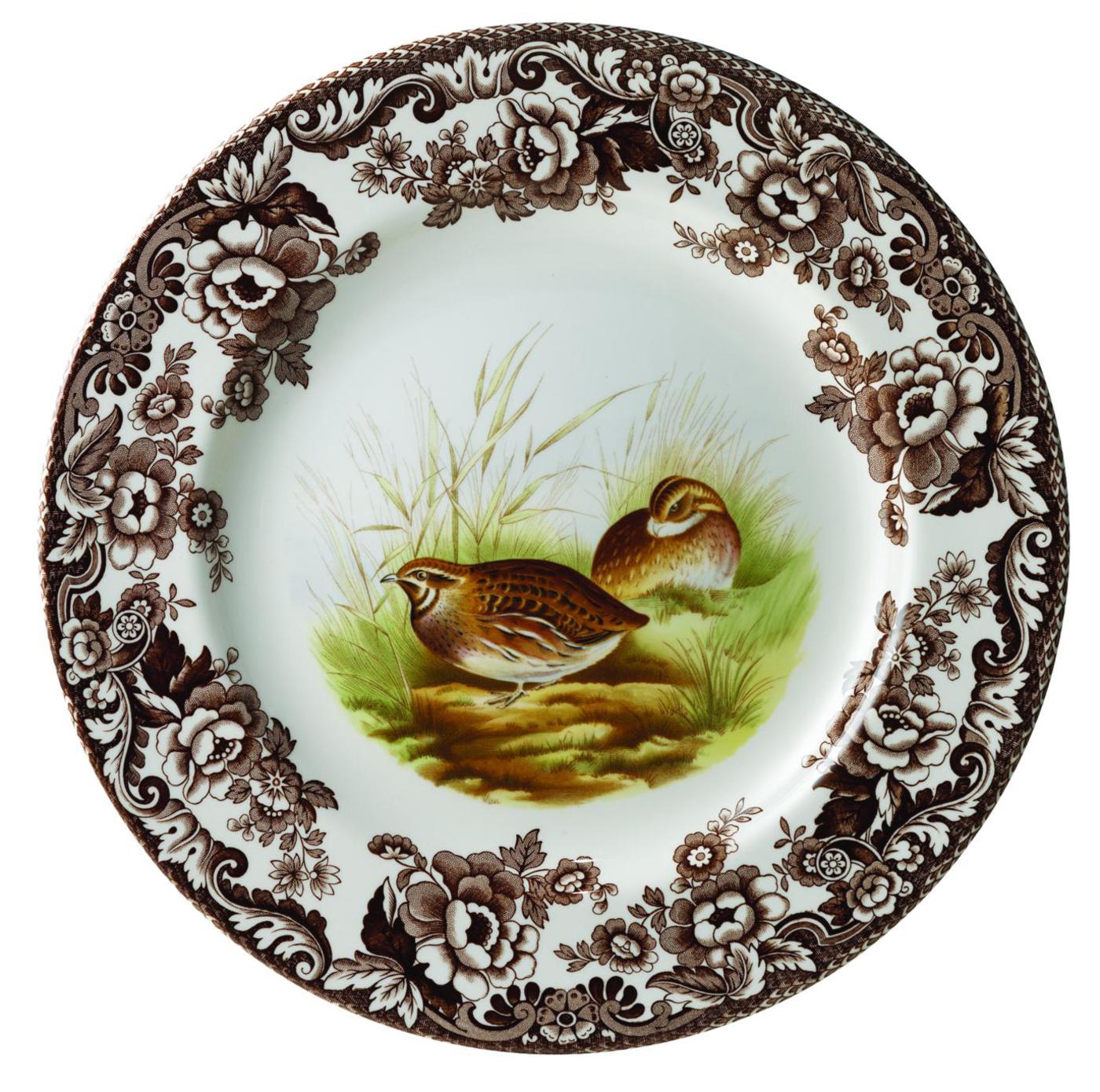 Woodland Dinner Plate - Quail