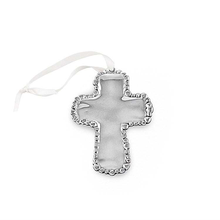 Baby Organic Pearl Cross Ornament