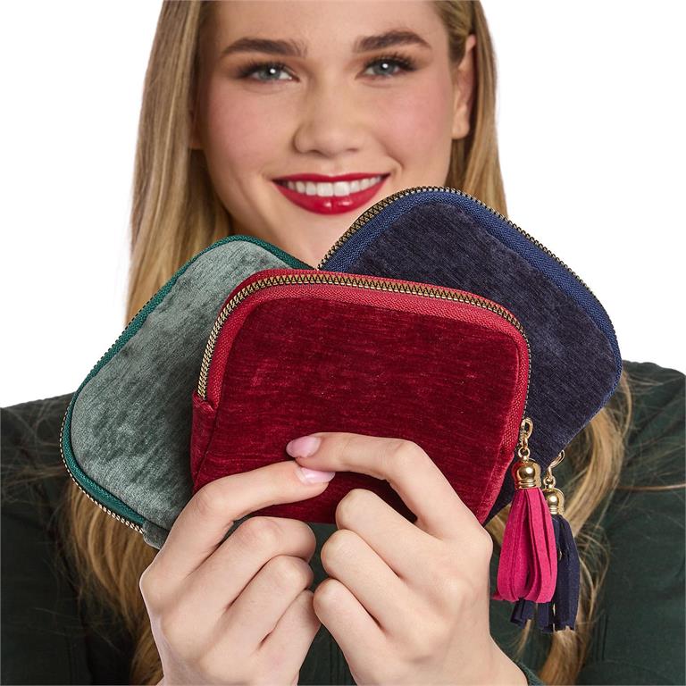 Velvet Jewelry Organizer Pouch