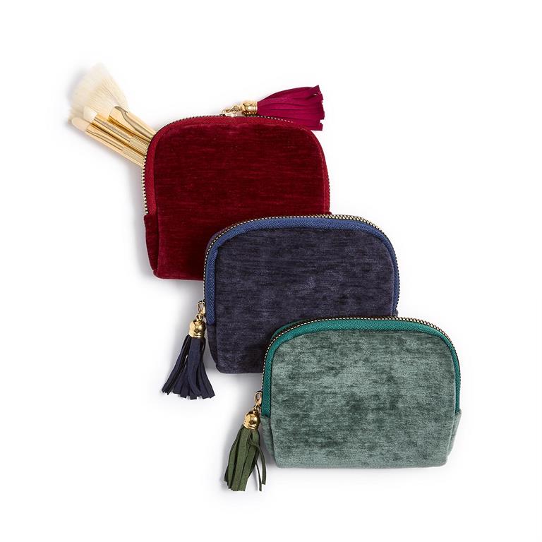 Velvet Jewelry Organizer Pouch
