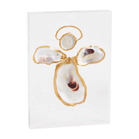 Angel Acrylic Oyster Shell Plaque