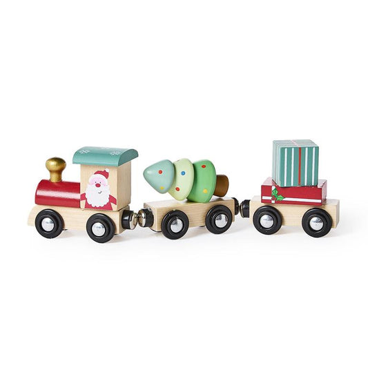 Wooden Santa Train Set