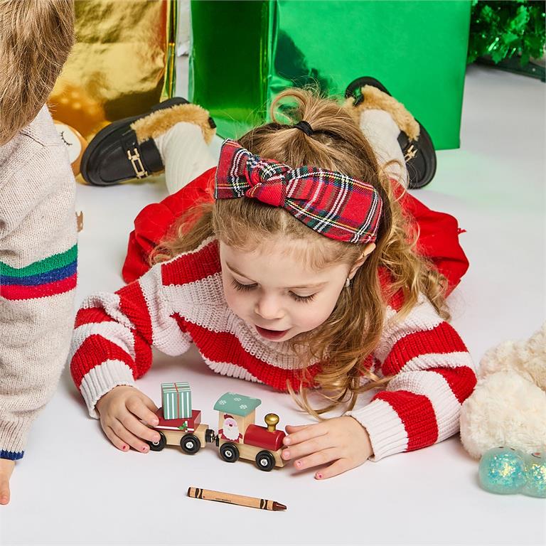 Wooden Santa Train Set
