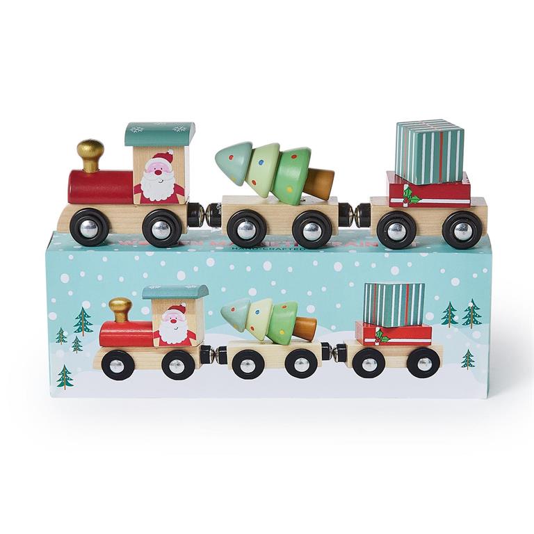 Wooden Santa Train Set