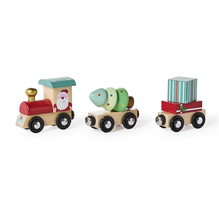 Wooden Santa Train Set