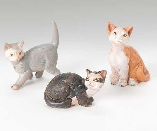 Cat Family Nativity Set
