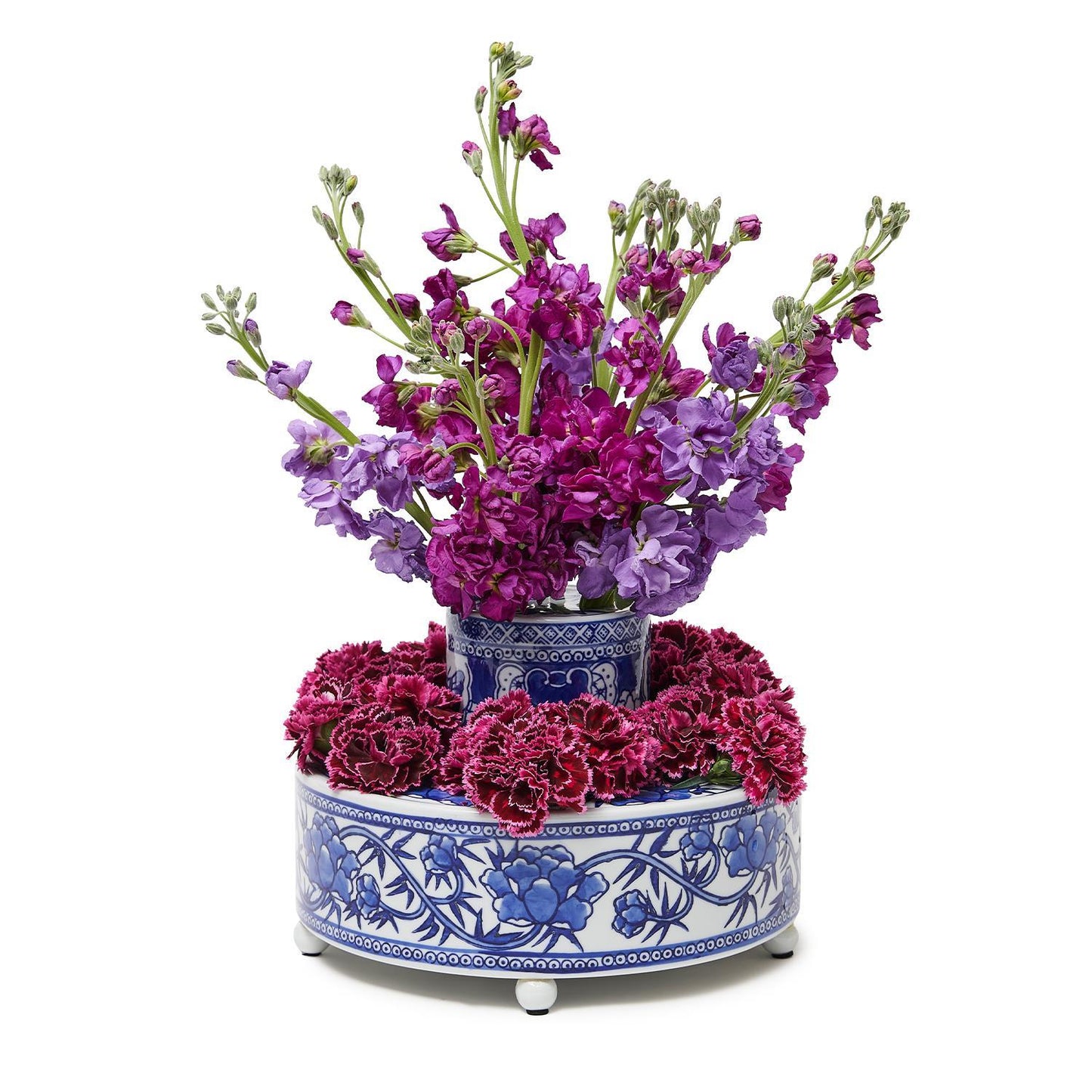Blue & White Floral Arranger