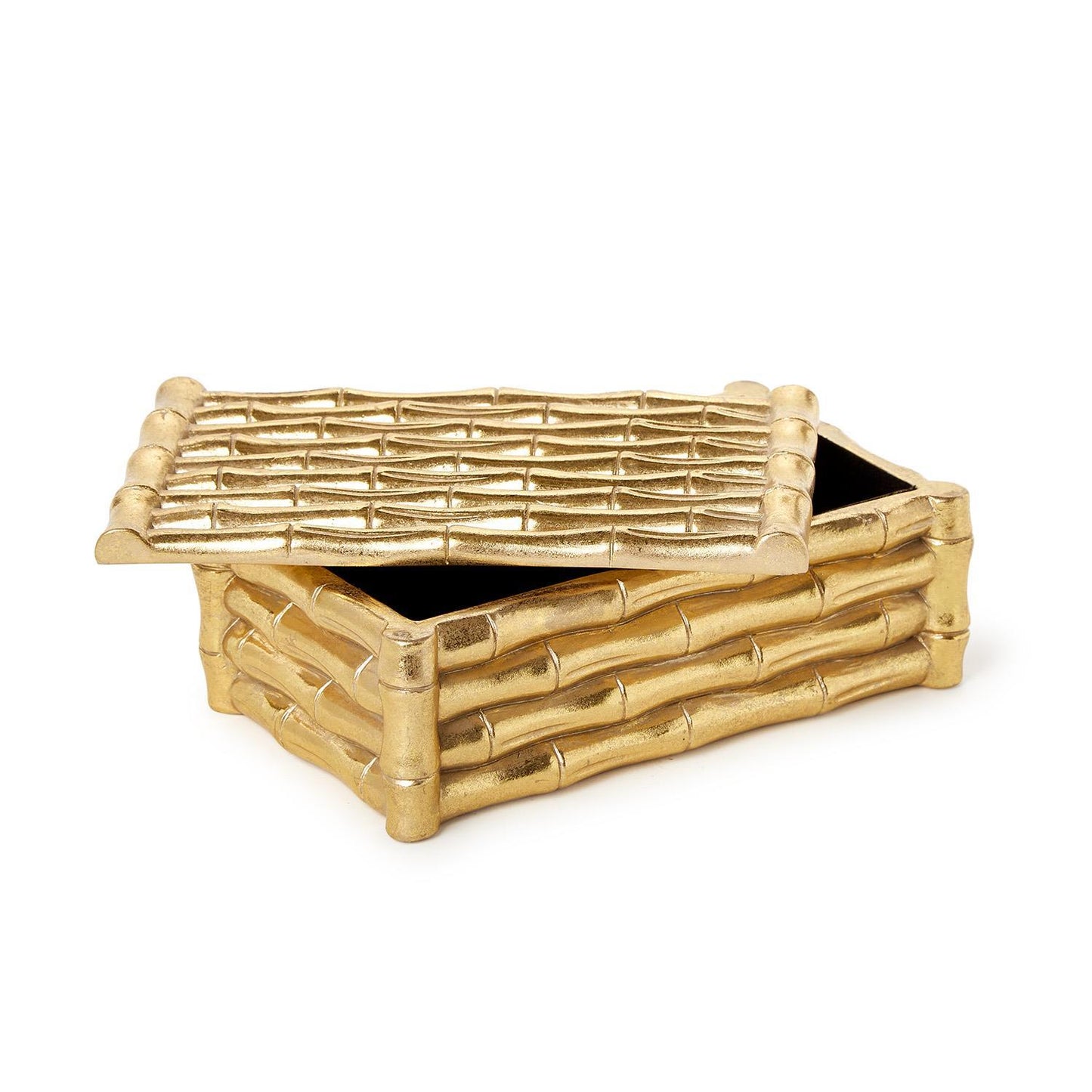 Gold Bamboo Box w/ Velvet Lining