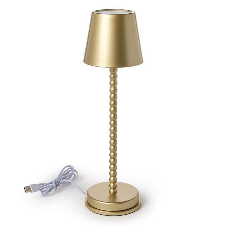 Beaded Gold LED Table Lamp