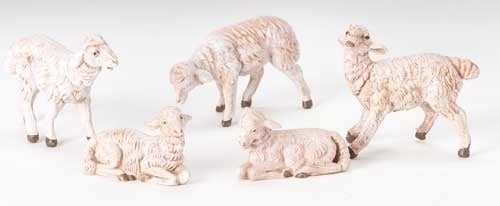 White Sheep Nativity Set