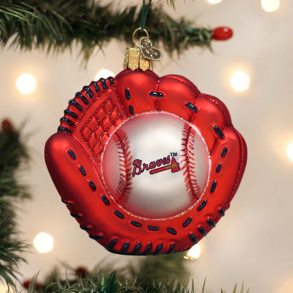 Braves Baseball Mitt Ornament