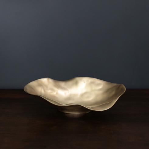 Sierra Modern Maia Medium Oval Bowl (Gold)